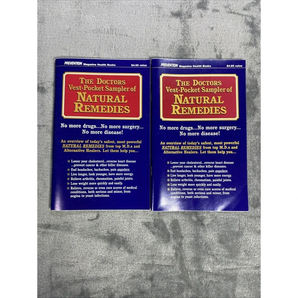 VTG Doctors Vest Pocket Sampler of NATURAL REMEDIES Prevention Magazine Lot of 2